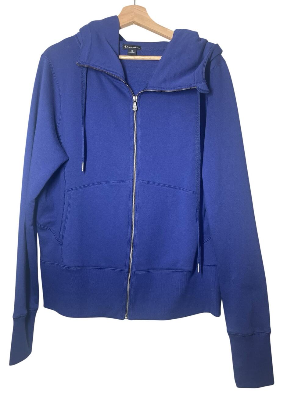 Champion Womans Hoodie Full Zip Blue Size XL Sweatshirt Athleisure